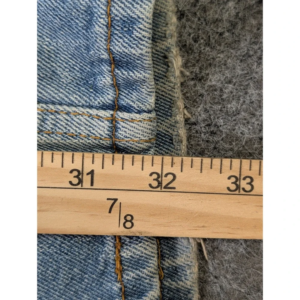 Levis 505 Straight Fit Jeans Mens 40x32 Light Wash Blue Denim 100% Cotton